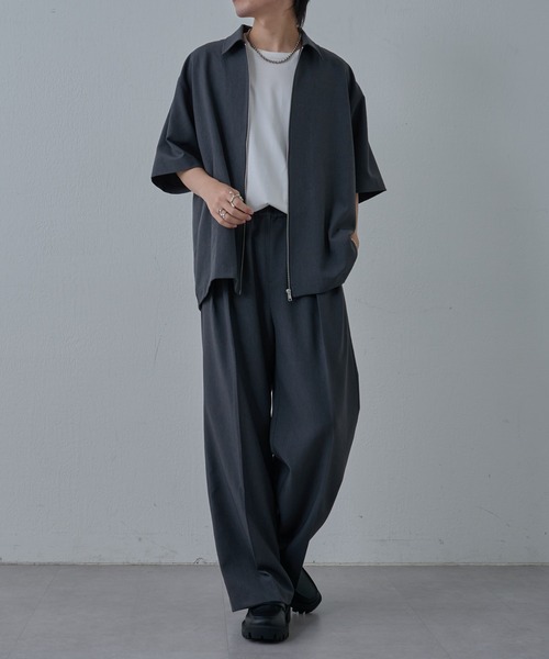 COLONY 2139（コロニートゥーワンスリーナイン）の「ドライエアー半袖ジップシャツ（シャツ/ブラウス・メンズ・グレー/ブラック・LARGE/MEDIUM）」の14枚目の写真