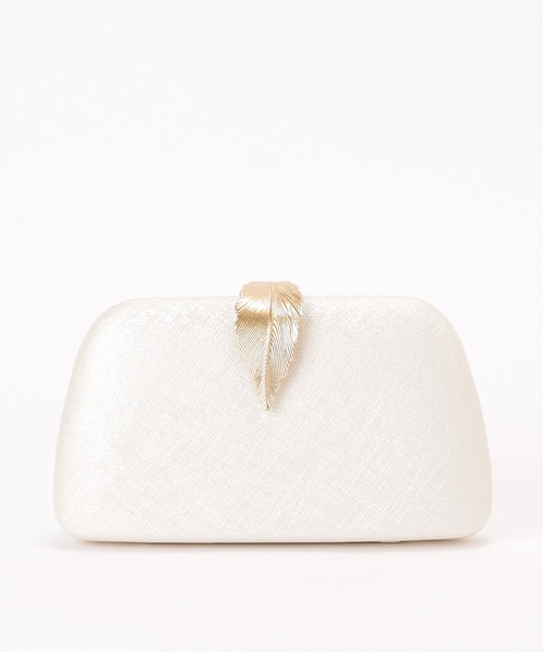 Lace Ladies（レースレディース）の「リーフモチーフ付き コンパクト 2WAY チェーン ショルダー バッグ（クラッチバッグ・レディース・アイボリー/ブラック・FREE）」の20枚目の写真