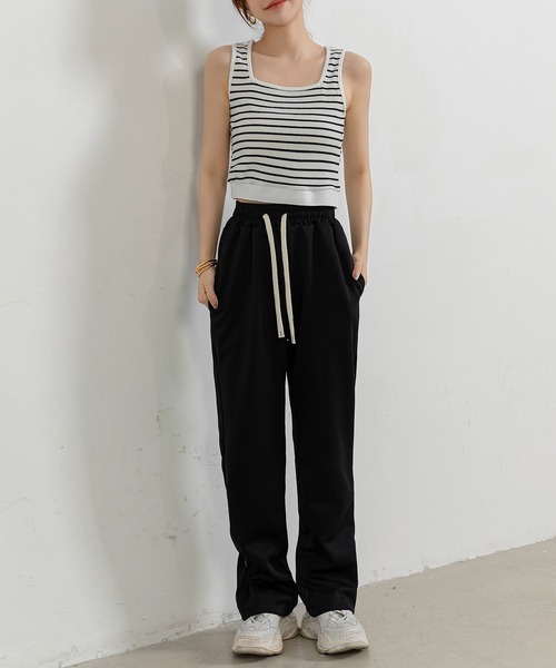 DAY CLOSET(デイ クローゼット)の「【ドラマ衣装提供】レディース リラクシー裾ファスナースウェットパンツ(スウェットパンツ・レディース・ブラック/オートミール・M/L/XL/2XL)」の8枚目の写真