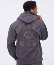 AVIREX | VARSITY LOGO ZIP SWEAT PARKA NYC / バーシティ ロゴ ジップ スウェット パーカー / AVIREX / アヴィレックス(パーカー)