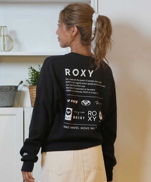 ROXY(ロキシー)の「ROXY/ロキシー バックプリント スウェット RPO244030(スウェット・レディース・グレー/ブラック/ホワイト・M/L)」の2枚目の写真