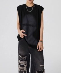 CREARE -LINO- | ぼかし/シャドープリントフレンチスリーブTシャツ/ユニセックス(Tシャツ/カットソー)