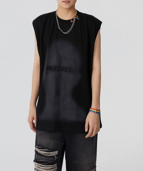 CREARE -LINO-（クレアーレリノ）の「ぼかし/シャドープリントフレンチスリーブTシャツ/ユニセックス（Tシャツ/カットソー・メンズ・ベージュ/ブラック/グレー/オフホワイト/ブラック系その他・MEDIUM/LARGE）」の13枚目の写真