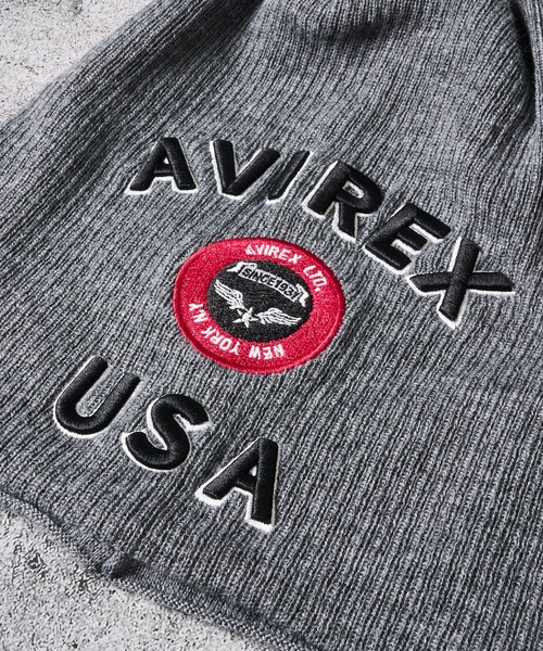 AVIREX（アヴィレックス）の「【AVIREX/アヴィレックス】アクリルニットワッチ（ニットキャップ/ビーニー・メンズ・グレー/ブラック/カーキ・FREE）」の5枚目の写真