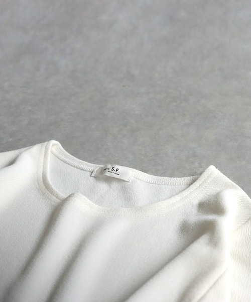 antiqua(アンティカ)の「ドルマントップス(Tシャツ/カットソー・レディース・ブラック/オフホワイト・FREE)」の6枚目の写真