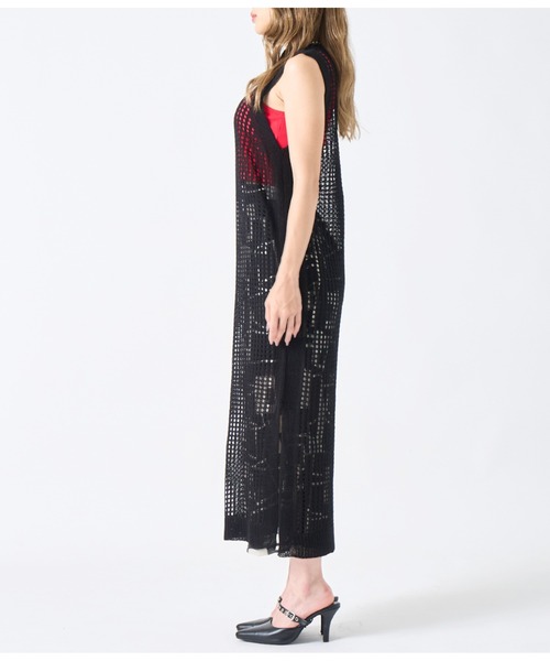 LATINA（ラティーナ）の「メッシュ サマーニット ノースリーブ ロング ワンピース（ワンピース・レディース・ブラウン/ブラック・FREE）」の8枚目の写真