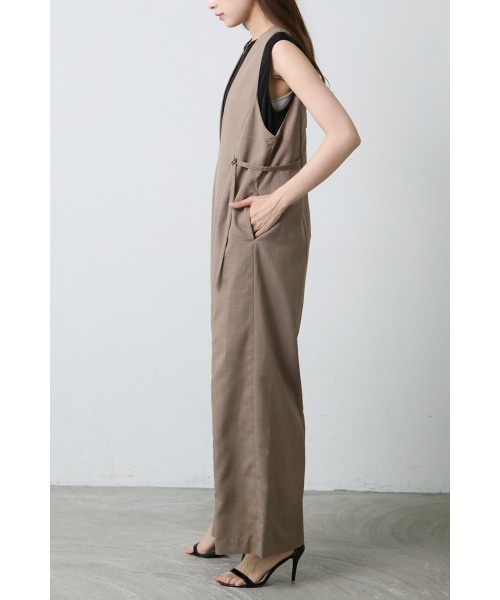 M.deux（エムドゥ）の「◆Vカットオールインワン◆（サロペット/オーバーオール・レディース・ブラック/ブラウン・MEDIUM）」の9枚目の写真