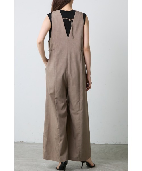 M.deux（エムドゥ）の「◆Vカットオールインワン◆（サロペット/オーバーオール・レディース・ブラック/ブラウン・MEDIUM）」の8枚目の写真