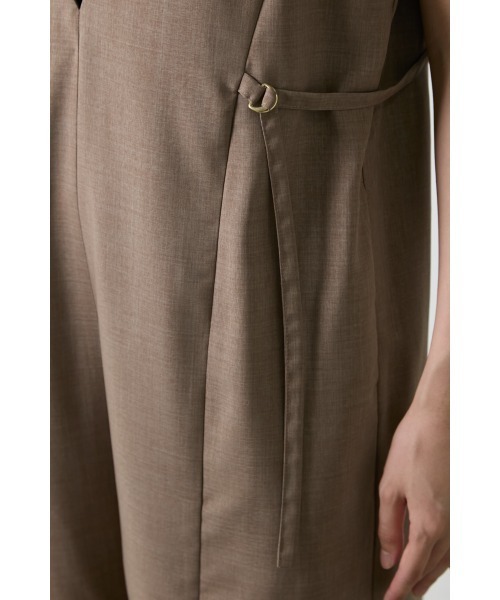 M.deux（エムドゥ）の「◆Vカットオールインワン◆（サロペット/オーバーオール・レディース・ブラック/ブラウン・MEDIUM）」の6枚目の写真