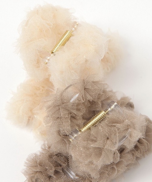 GLOBAL WORK（グローバルワーク）の「フワクルミニバンス/138716（バレッタ/ヘアクリップ・レディース・アイボリー/ブラック/グレイッシュベージュ・ONE SIZE）」の7枚目の写真