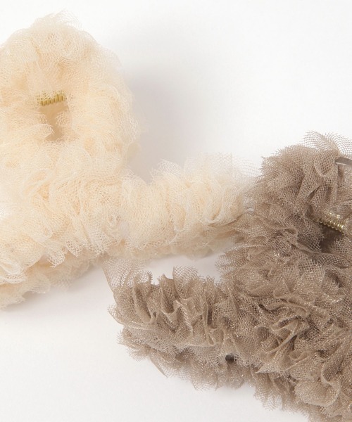 GLOBAL WORK（グローバルワーク）の「フワクルミニバンス/138716（バレッタ/ヘアクリップ・レディース・アイボリー/ブラック/グレイッシュベージュ・ONE SIZE）」の8枚目の写真