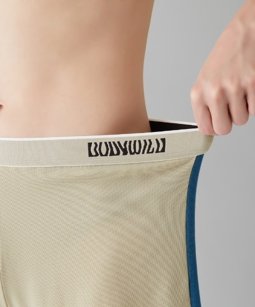 BODY WILD(ボディーワイルド)の「BODY WILD/ボディワイルド フィットトランクス まったく新しい未体験パンツ(ボクサーパンツ・メンズ・ライトベージュ/イエロー/グレー/パープル/サックスブルー・LARGE/MEDIUM)」の9枚目の写真