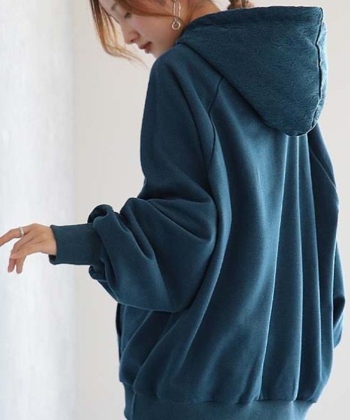 割引価格 ロングパーカー レース（パーカー）｜HUG.U（ハグユー）の ジャケット・アウター