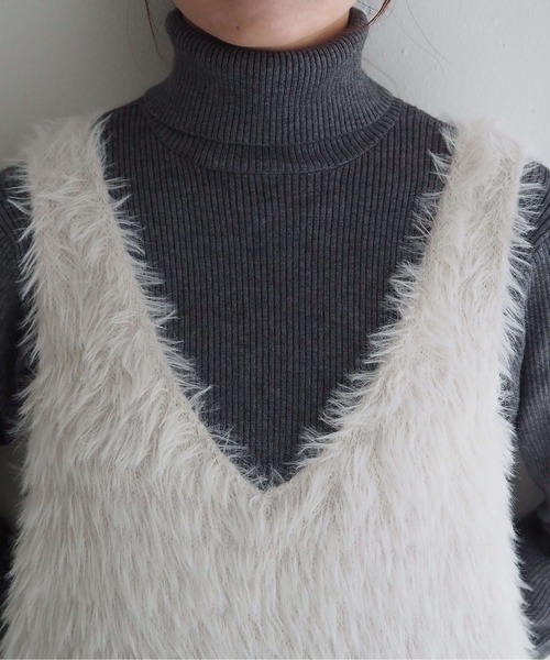 tiptop(ティップトップ)の「【丈が選べる2サイズ】起毛フェザーベスト(ベスト・レディース・チャコールグレー/グレー/グレー系その他/アイボリー/ホワイト系その他/グレー系その他2・FREE/LONG)」の14枚目の写真