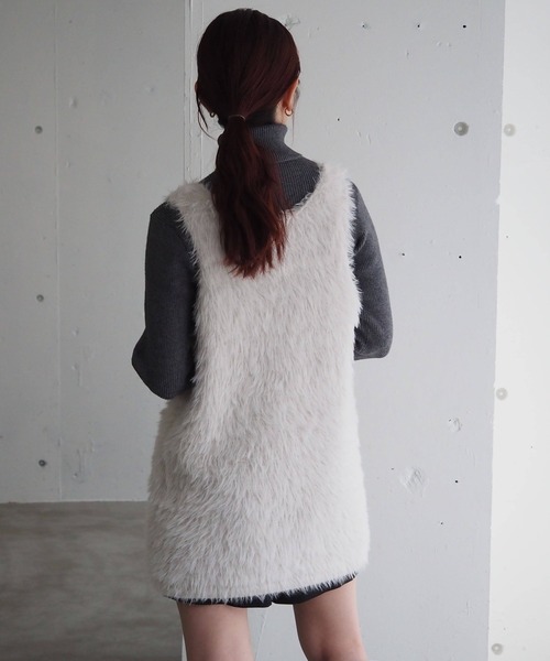 tiptop(ティップトップ)の「【丈が選べる2サイズ】起毛フェザーベスト(ベスト・レディース・チャコールグレー/グレー/グレー系その他/アイボリー/ホワイト系その他/グレー系その他2・FREE/LONG)」の12枚目の写真