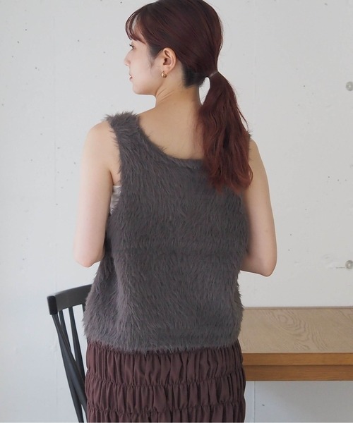 tiptop(ティップトップ)の「【丈が選べる2サイズ】起毛フェザーベスト(ベスト・レディース・チャコールグレー/グレー/グレー系その他/アイボリー/ホワイト系その他/グレー系その他2・FREE/LONG)」の17枚目の写真