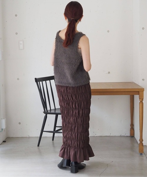 tiptop(ティップトップ)の「【丈が選べる2サイズ】起毛フェザーベスト(ベスト・レディース・チャコールグレー/グレー/グレー系その他/アイボリー/ホワイト系その他/グレー系その他2・FREE/LONG)」の18枚目の写真