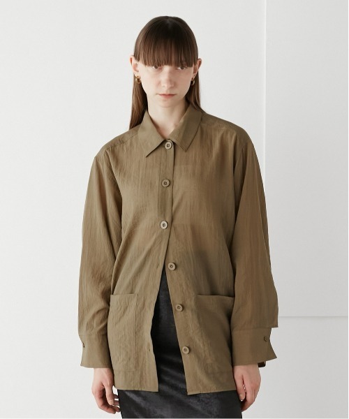 LA PEAU DE GEM：Volume Sleeve ブラウス(ブラウン)