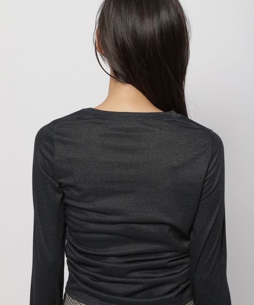 niko and...(ニコアンド)の「サイドシャーリングラメプルオーバー(Tシャツ/カットソー・レディース・ブラック/グレー/ライトグレー・FREE)」の19枚目の写真