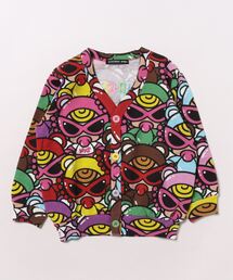 TEDDY MINI MULTI COLOR総柄 裏毛カーディガン