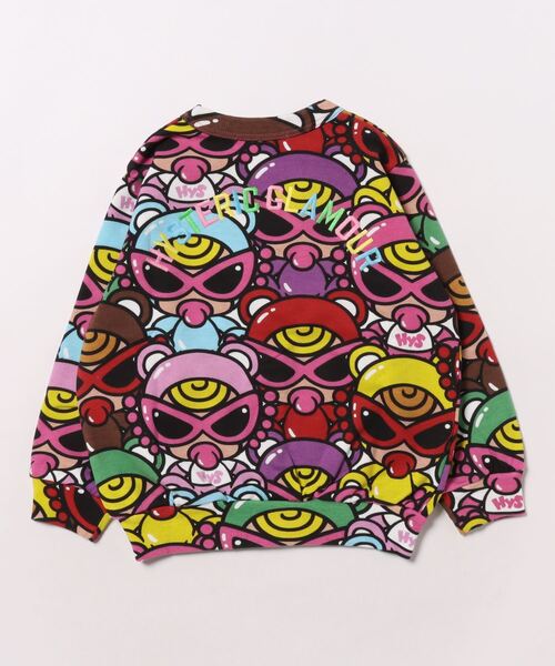 HYSTERIC MINI（ヒステリックミニ）の「TEDDY MINI MULTI COLOR総柄 裏毛カーディガン（カーディガン/ボレロ・キッズ・マルチ・110/120/105）」の2枚目の写真