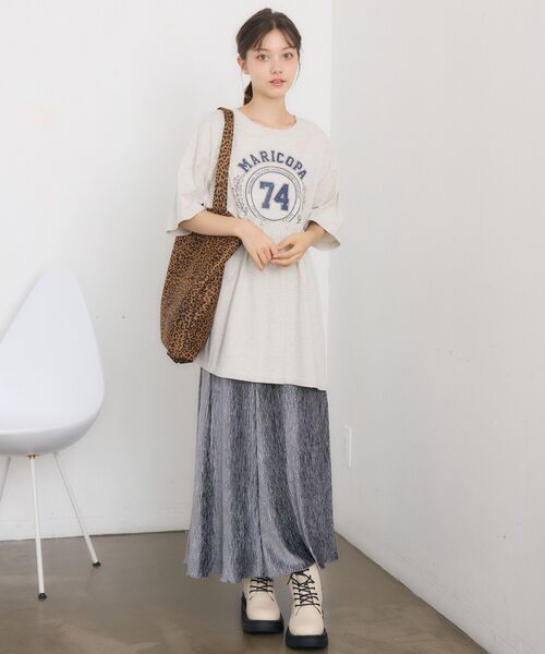 RETRO GIRL(レトロガール)の「ヴィンテージ切替TEE(Tシャツ/カットソー・レディース・チャコールグレー/ホワイト系その他・FREE)」の3枚目の写真