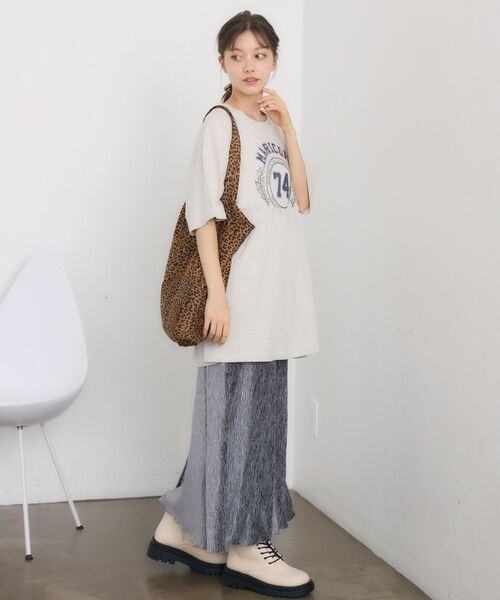 RETRO GIRL(レトロガール)の「ヴィンテージ切替TEE(Tシャツ/カットソー・レディース・チャコールグレー/ホワイト系その他・FREE)」の4枚目の写真