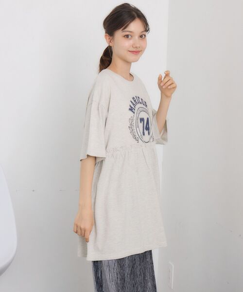 RETRO GIRL(レトロガール)の「ヴィンテージ切替TEE(Tシャツ/カットソー・レディース・チャコールグレー/ホワイト系その他・FREE)」の8枚目の写真