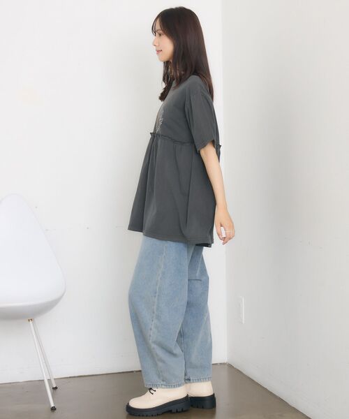 RETRO GIRL(レトロガール)の「ヴィンテージ切替TEE(Tシャツ/カットソー・レディース・チャコールグレー/ホワイト系その他・FREE)」の13枚目の写真