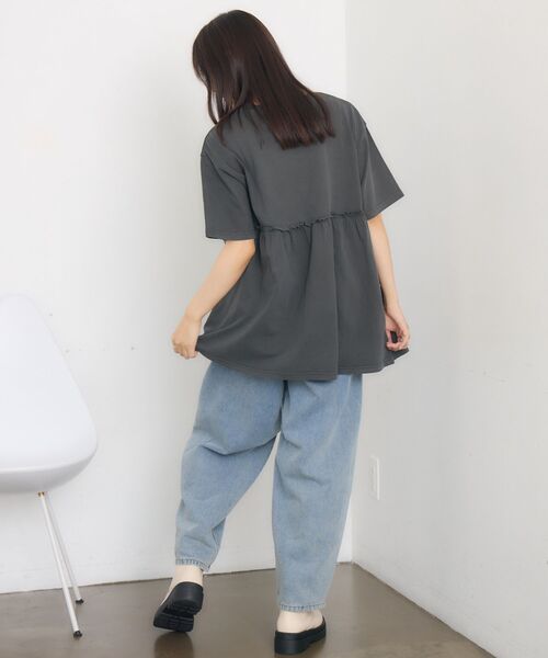 RETRO GIRL(レトロガール)の「ヴィンテージ切替TEE(Tシャツ/カットソー・レディース・チャコールグレー/ホワイト系その他・FREE)」の14枚目の写真