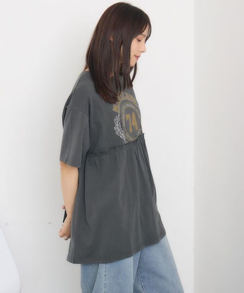 RETRO GIRL(レトロガール)の「ヴィンテージ切替TEE(Tシャツ/カットソー・レディース・チャコールグレー/ホワイト系その他・FREE)」の16枚目の写真