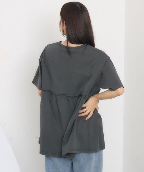 RETRO GIRL(レトロガール)の「ヴィンテージ切替TEE(Tシャツ/カットソー・レディース・チャコールグレー/ホワイト系その他・FREE)」の18枚目の写真