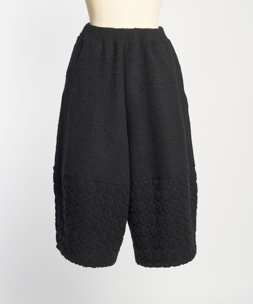 gomme（ゴム）の「パイルドットJQ　ヘム切替パンツ（その他パンツ・レディース・チャコールグレー/ブラック/ネイビー・MEDIUM）」の9枚目の写真