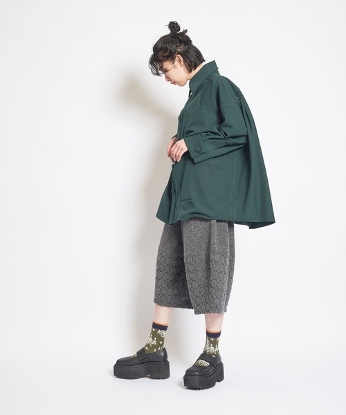 gomme（ゴム）の「パイルドットJQ　ヘム切替パンツ（その他パンツ・レディース・チャコールグレー/ブラック/ネイビー・MEDIUM）」の11枚目の写真