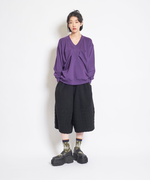 gomme（ゴム）の「パイルドットJQ　ヘム切替パンツ（その他パンツ・レディース・チャコールグレー/ブラック/ネイビー・MEDIUM）」の13枚目の写真