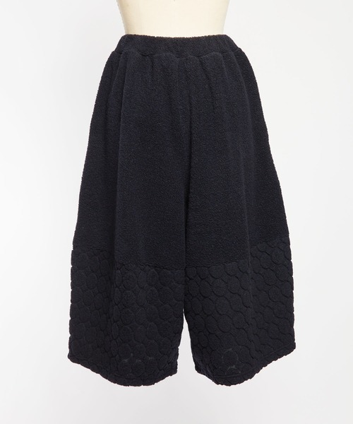 gomme（ゴム）の「パイルドットJQ　ヘム切替パンツ（その他パンツ・レディース・チャコールグレー/ブラック/ネイビー・MEDIUM）」の8枚目の写真