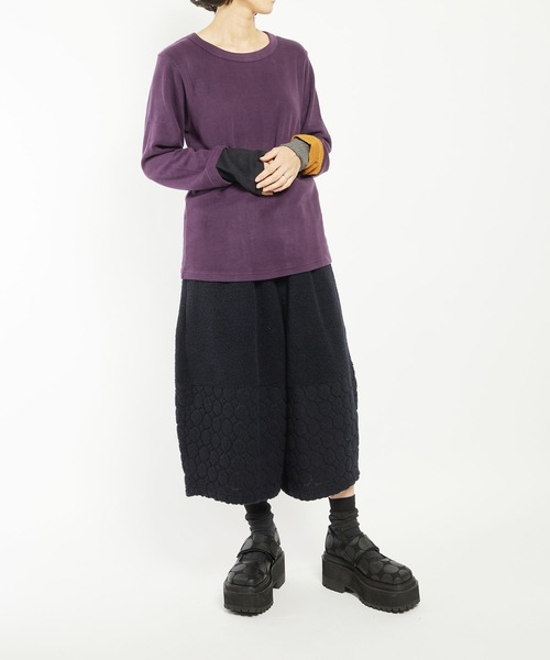 gomme（ゴム）の「パイルドットJQ　ヘム切替パンツ（その他パンツ・レディース・チャコールグレー/ブラック/ネイビー・MEDIUM）」の15枚目の写真