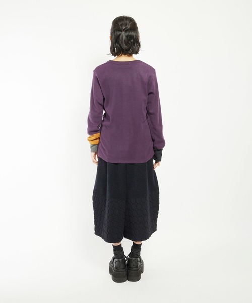 gomme（ゴム）の「パイルドットJQ　ヘム切替パンツ（その他パンツ・レディース・チャコールグレー/ブラック/ネイビー・MEDIUM）」の17枚目の写真