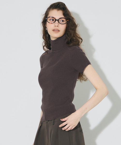 タートルネックショートスリーブニット（ニット/セーター