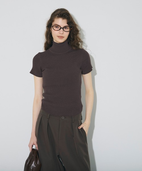 タートルネックショートスリーブニット（ニット/セーター