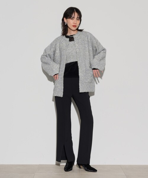 GALLEST（ギャレスト）の「メタリックフェザーカーディガン（カーディガン/ボレロ・レディース・ゴールド/シルバー・38）」の10枚目の写真