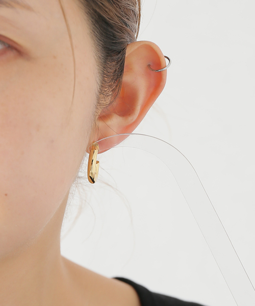 SLOBE IENA（スローブイエナ）の「CLANATE/クランテ ゴールドフープピアス（ピアス（両耳用）・レディース・ゴールド・FREE）」の3枚目の写真