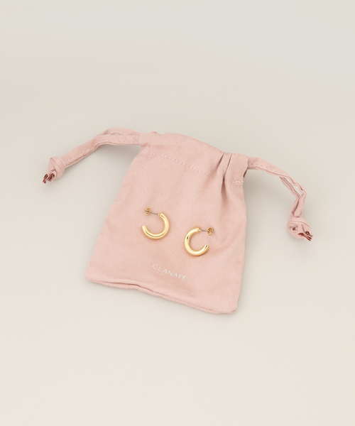 SLOBE IENA（スローブイエナ）の「CLANATE/クランテ ゴールドフープピアス（ピアス（両耳用）・レディース・ゴールド・FREE）」の8枚目の写真