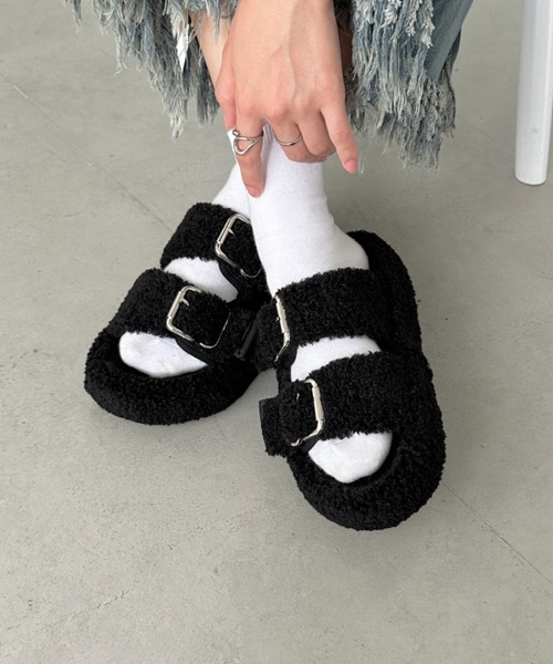 セール】ボア厚底ベルトサンダル（サンダル）｜CLEA（クレア）の