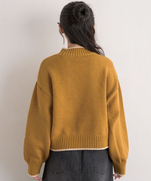 RETRO GIRL（レトロガール）の「バイカラーPO（ニット/セーター・レディース・グリーン/イエロー/ナチュラル/ブラック系その他3/ブラック系その他・FREE）」の14枚目の写真