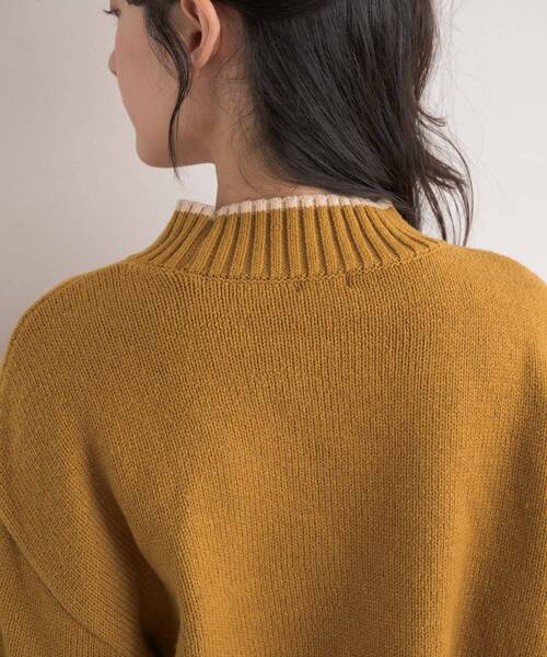 RETRO GIRL（レトロガール）の「バイカラーPO（ニット/セーター・レディース・グリーン/イエロー/ナチュラル/ブラック系その他3/ブラック系その他・FREE）」の9枚目の写真