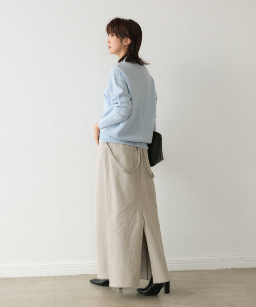 RIVE DROITE（リヴドロワ）の「【首元ゆったり】ウール100NEWボトルネックニット（ニット/セーター・レディース・サーモンピンク/オフホワイト/グレー/ブラック/サックスブルー・FREE）」の20枚目の写真