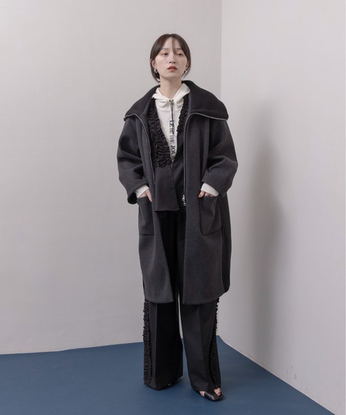 Eimee Law（エイミーロウ）の「リブカラーメルトンジップコート