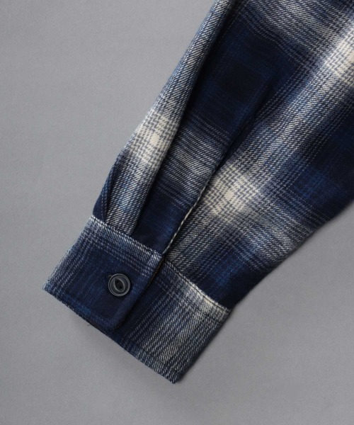 SITRY（シトリー）の「Ombre Check Zip Shirt Jacket/裏ボア オンブレ