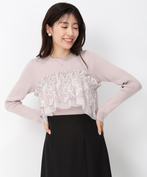 MISCH MASCH(ミッシュマッシュ)の「バリエーションラッフル2wayニット/MM448313(ニット/セーター・レディース・ピンク/ホワイト/ブラック・フリ-)」の22枚目の写真